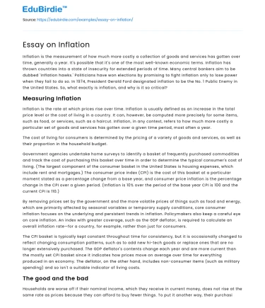 Essay on Inflation