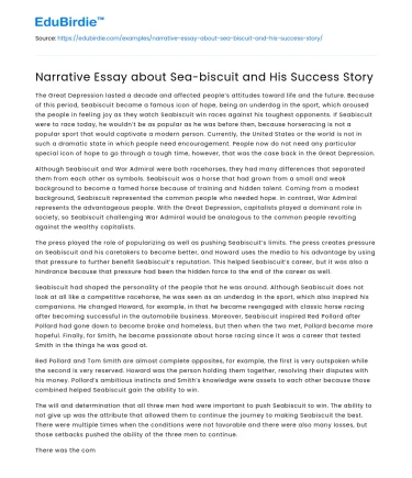 The Triumph of Seabiscuit: A Tale of Resilience and Victory