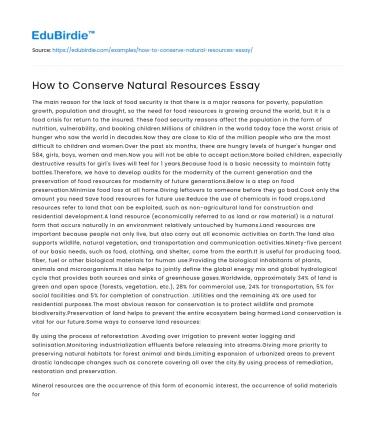 Strategies for Sustainable Resource Management