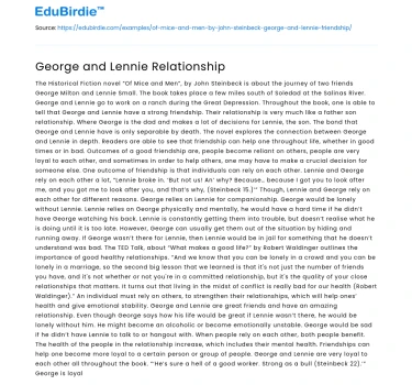 George and Lennie Relationship