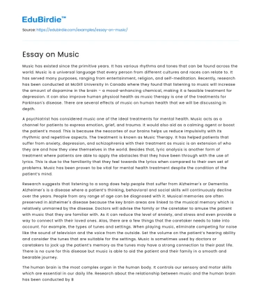 Essay on Music