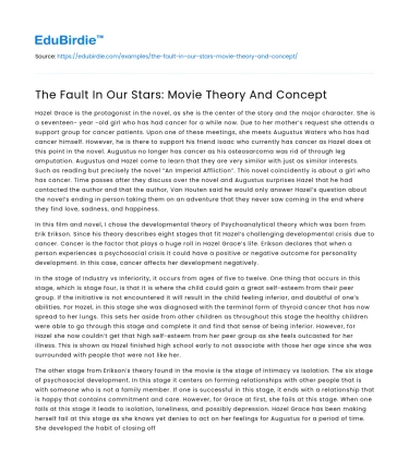 The Fault In Our Stars: Movie Theory And Concept