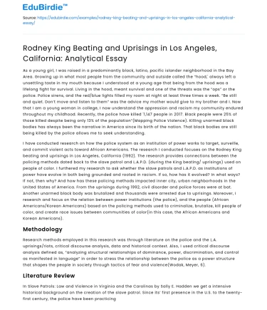Analyzing Rodney King Beating and LA Uprisings