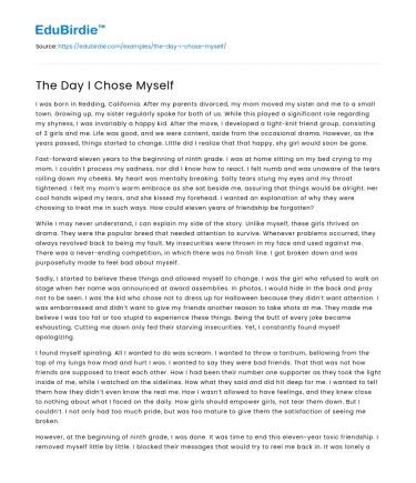 The Day I Chose Myself