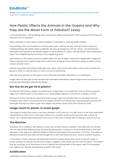 Plastic Pollution: A Dire Threat to Marine Life