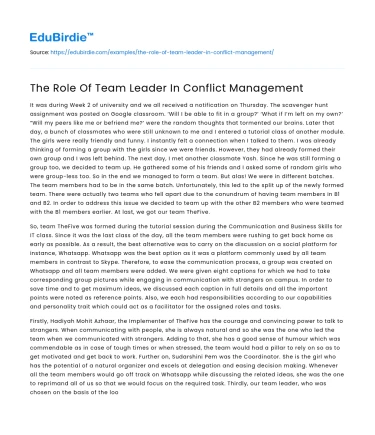 The Vital Role of Team Leaders in Conflict Management