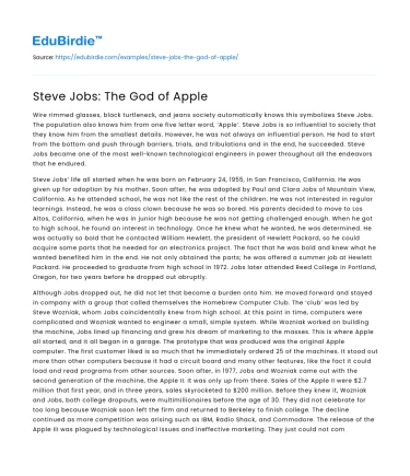 Steve Jobs: The God of Apple