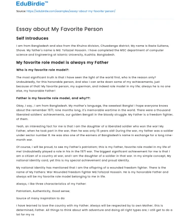 The Influence and Inspiration of My Favorite Person