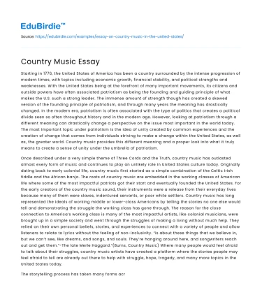 Country Music Essay