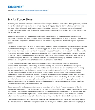My Air Force Story
