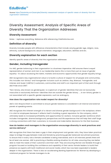 Diversity in Organizations: Key Focus Areas