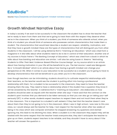 The Power of Growth Mindset in Education