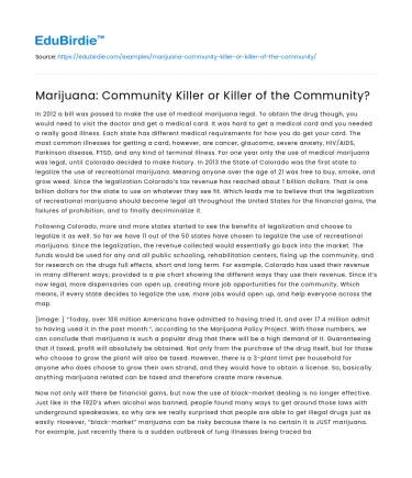 Marijuana: Community Killer or Killer of the Community?