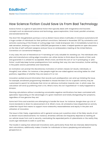 How Science Fiction Could Save Us From Bad Technology