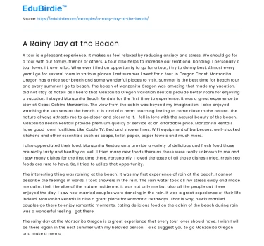 A Rainy Day at the Beach