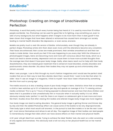 The Illusion of Perfection: Photoshop’s Impact on Society