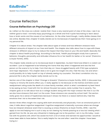 Course Reflection