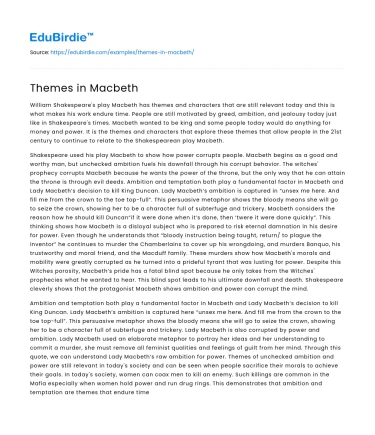 Themes in Macbeth
