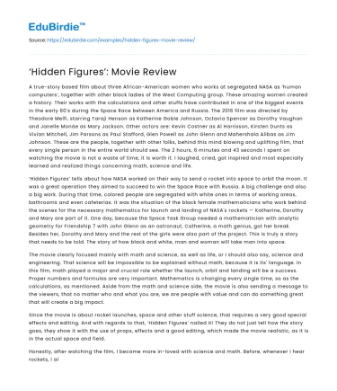 ‘Hidden Figures’: Movie Review