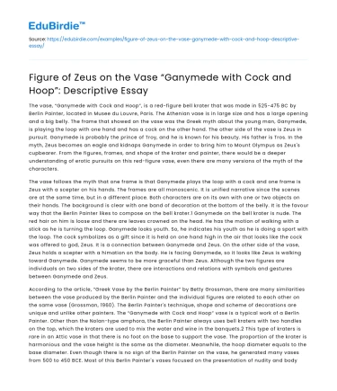 Figure of Zeus on the Vase “Ganymede with Cock and Hoop”