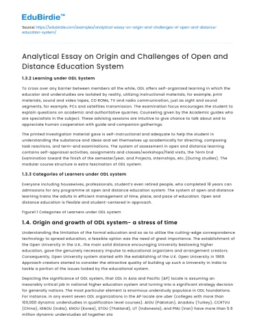 Challenges in Open Distance Education System