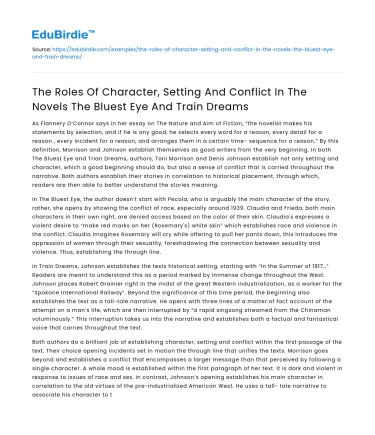 Character, Setting, Conflict in The Bluest Eye & Train Dreams