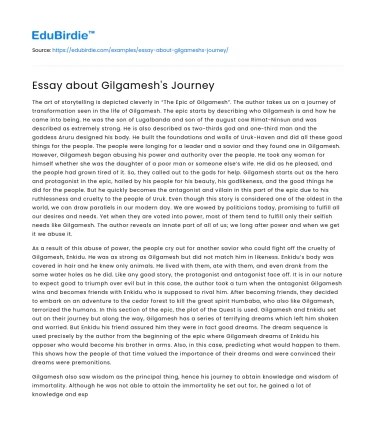 Essay about Gilgamesh’s Journey