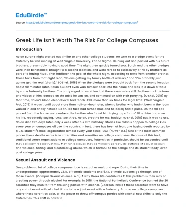 Greek Life Isn’t Worth The Risk For College Campuses