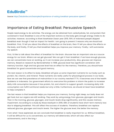 Why Students Should Eat Breakfast Every Day