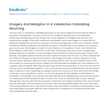 Imagery And Metaphor In A Valediction Forbidding Mourning
