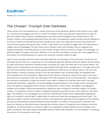 The Chosen’: Triumph Over Darkness