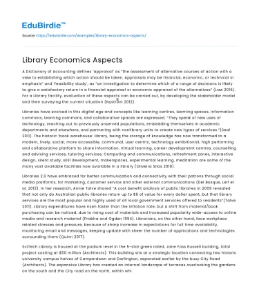 Library Economics Aspects