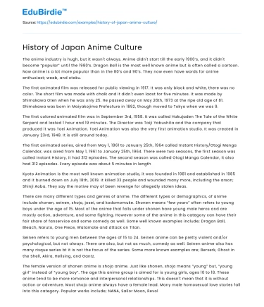 The Evolution of Japan’s Anime Culture