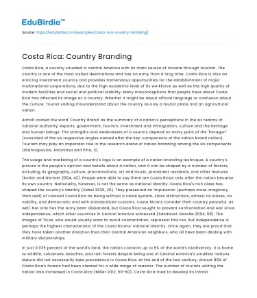 Costa Rica: Country Branding