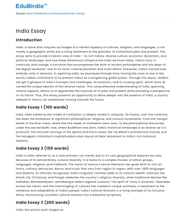 India Essay