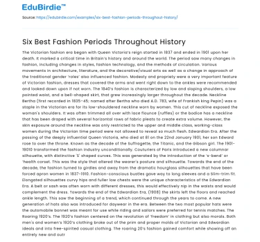 Six Best Fashion Periods Throughout History