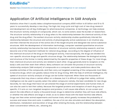 Application Of Artificial Intelligence In SAR Analysis