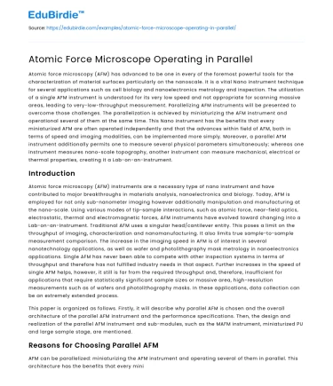 Atomic Force Microscope Operating in Parallel