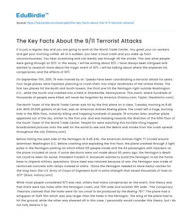 The Key Facts About the 9/11 Terrorist Attacks