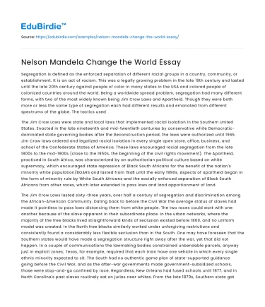 Nelson Mandela: A Catalyst for Global Change