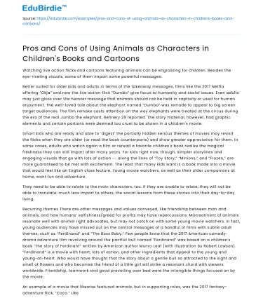 Using Animals in Children’s Books: Pros and Cons