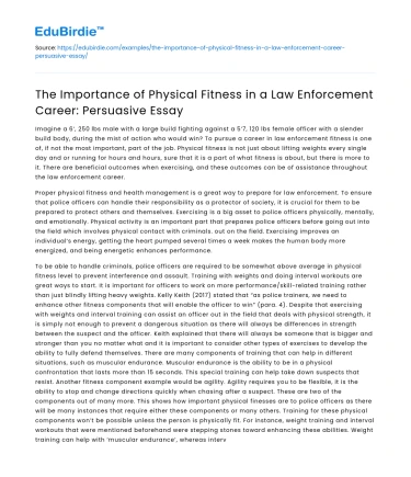 Physical Fitness in Law Enforcement