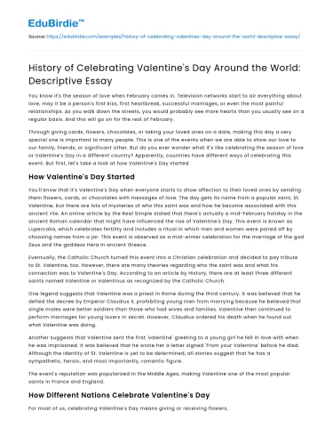 History of Celebrating Valentine’s Day Around the World