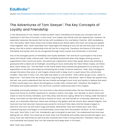 The Adventures of Tom Sawyer: Summary