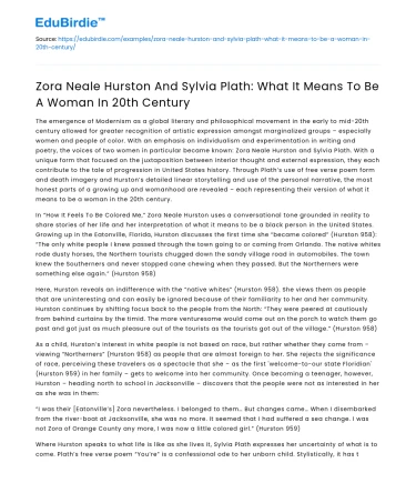 Women’s Identity in 20th Century Literature