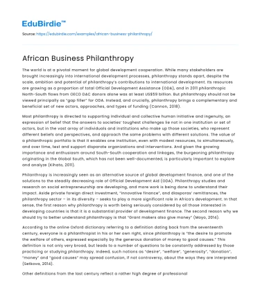 African Business Philanthropy