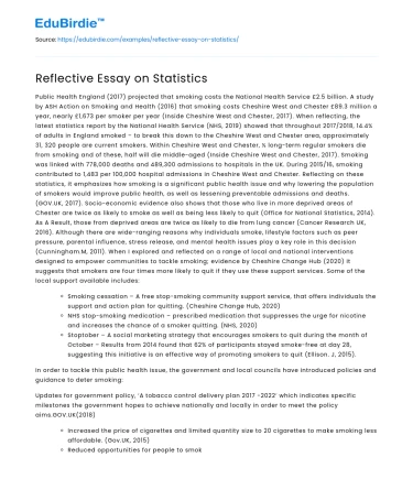 Reflective Essay on Statistics