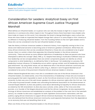 First African American Supreme Court Justice Thurgood Marshall