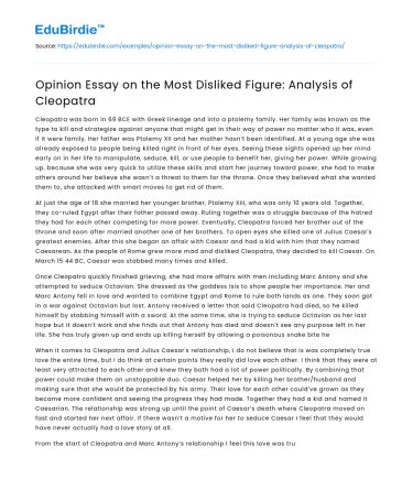 Reevaluating Cleopatra’s Legacy: A Complex Historical Figure