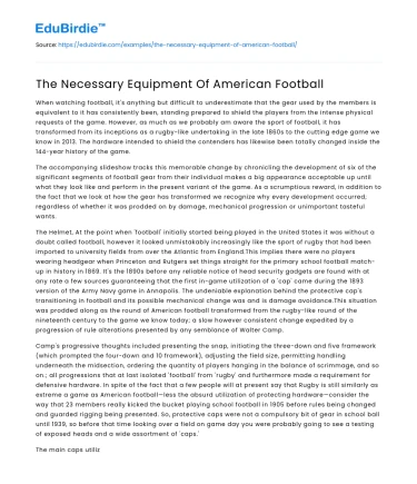 Gear for Gridiron Success